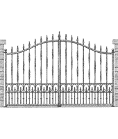 кованные ворота